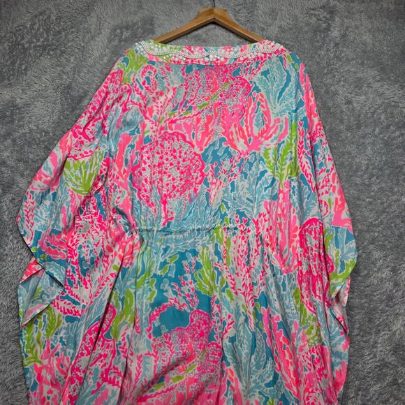 Rare Lilly Pulitzer Beaded Coleman Caftan Let's Cha Cha Size Large - Picture 6 of 10
